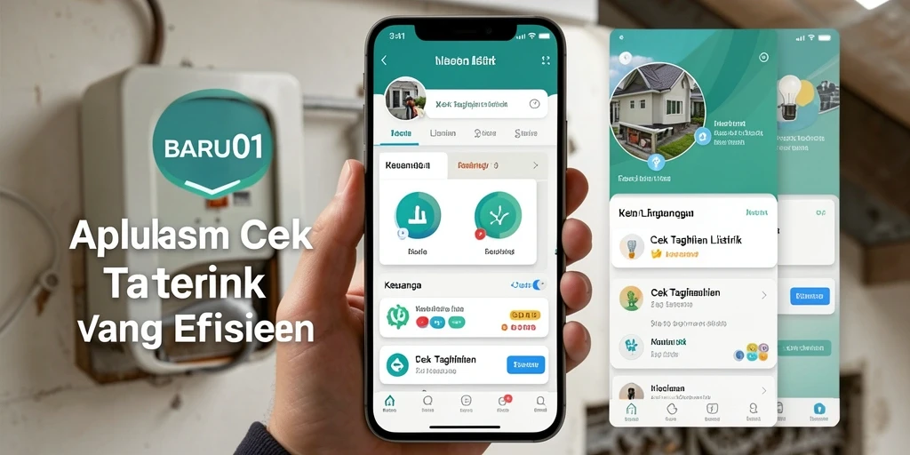 Tampilan antarmuka aplikasi Cek Tagihan Listrik BARU01.