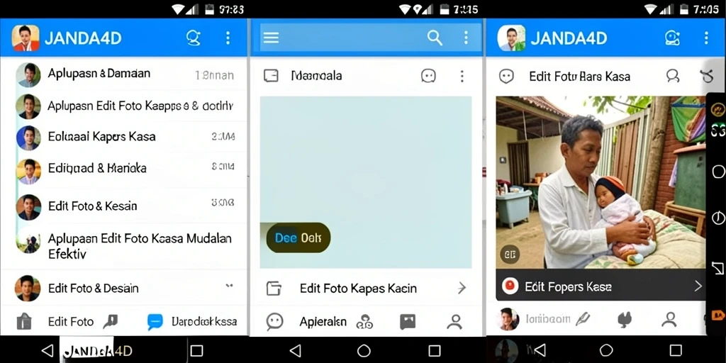 Antarmuka JANDA4D yang intuitif dan mudah digunakan untuk Edit Foto Kertas Kaca.