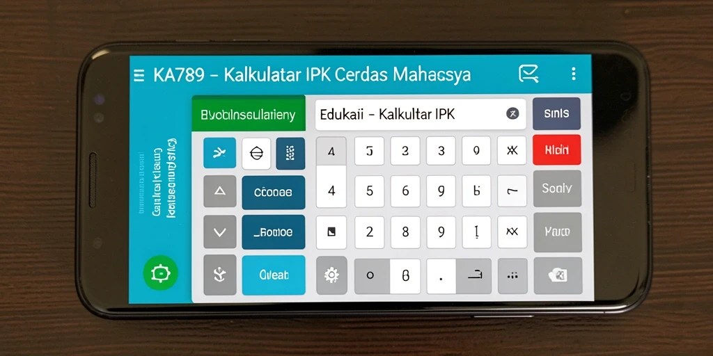Antarmuka intuitif Kalkulator IPK KA789 yang user-friendly.
