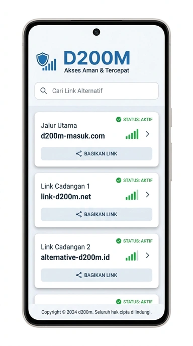 Tampilan link alternatif d200m