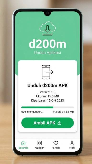 Tampilan halaman APK d200m
